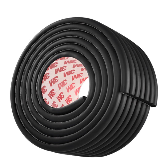 Kiddough Baby Proofing Flat Edge Protector - 2 Mtrs Safety Strip, Black