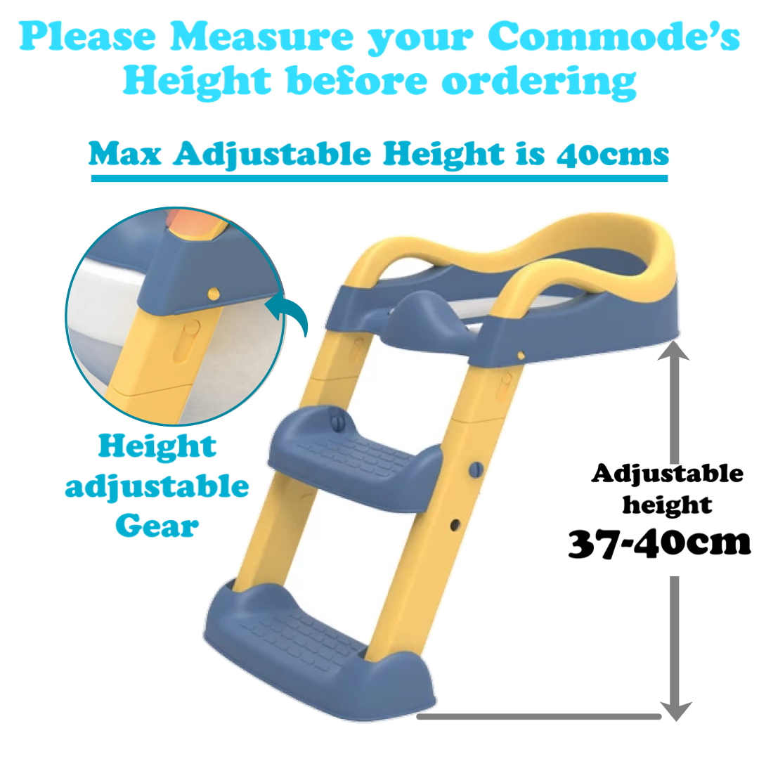 Kiddough Baby Potty Training Seat with Ladder (Adjustable Height of 37 – 40 Cm)