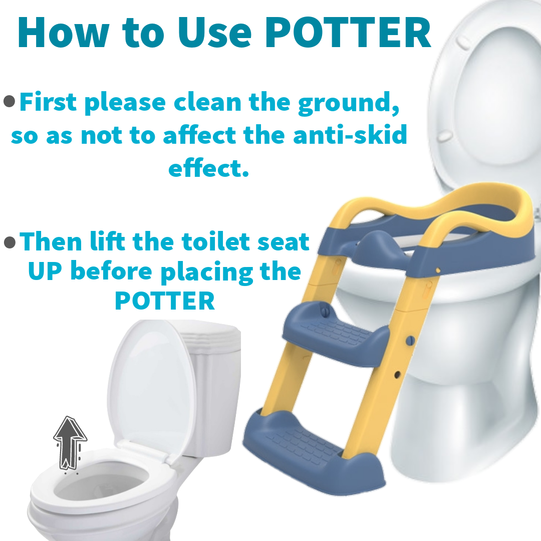 Kiddough Baby Potty Training Seat with Ladder (Adjustable Height of 37 – 40 Cm)