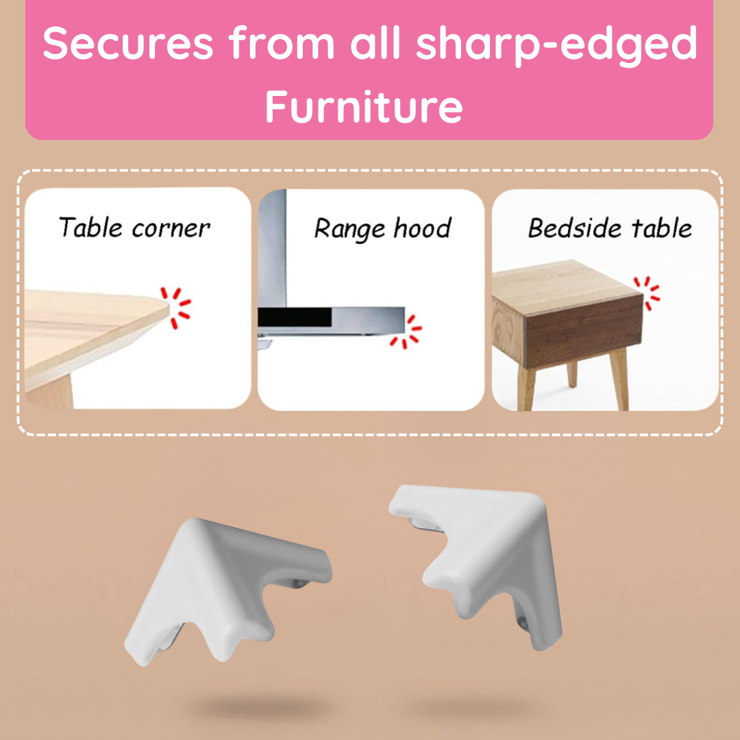 KidDough Corner Guards for Baby Safety, Soft Silicon Table Edge Protectors, Very Soft, 4Pcs/Pack