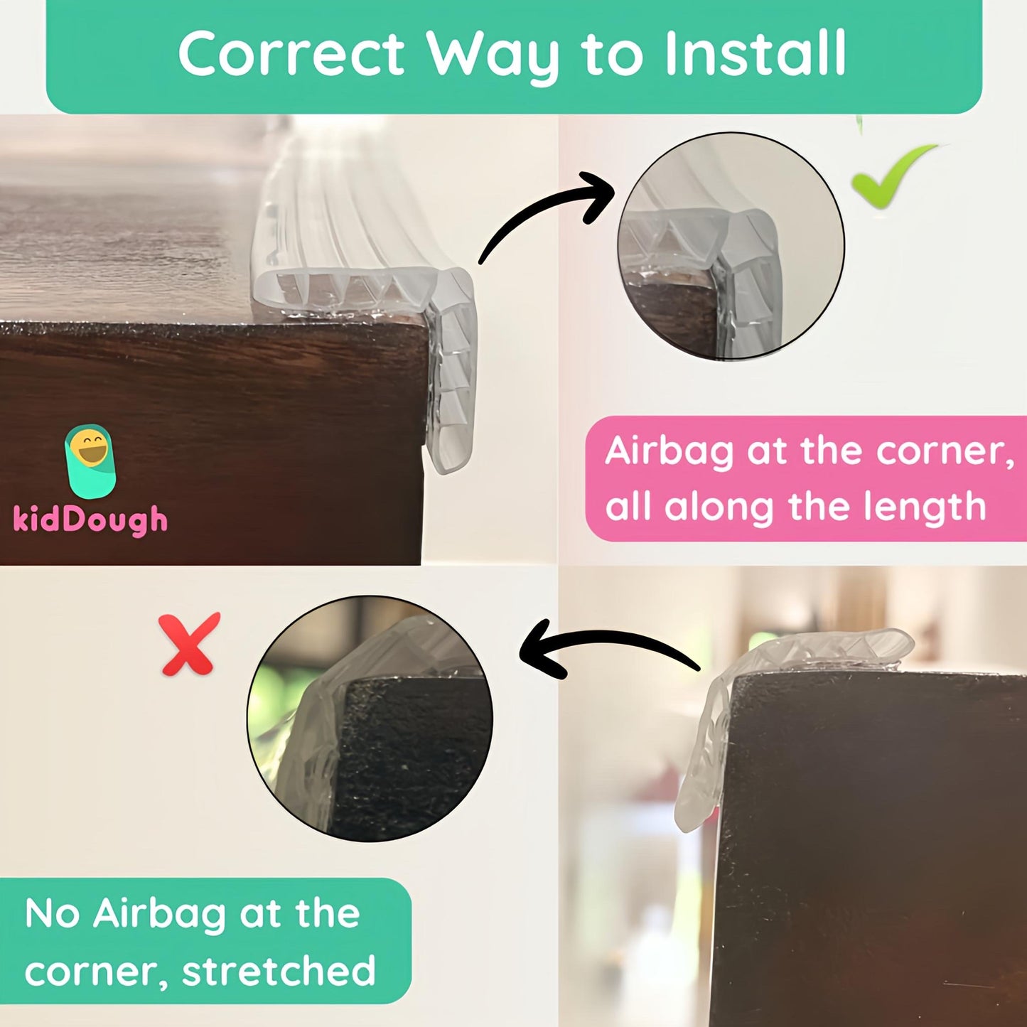 Kiddough Baby Proofing Transparent Edge Protector (2 Meters) with Honeycomb design