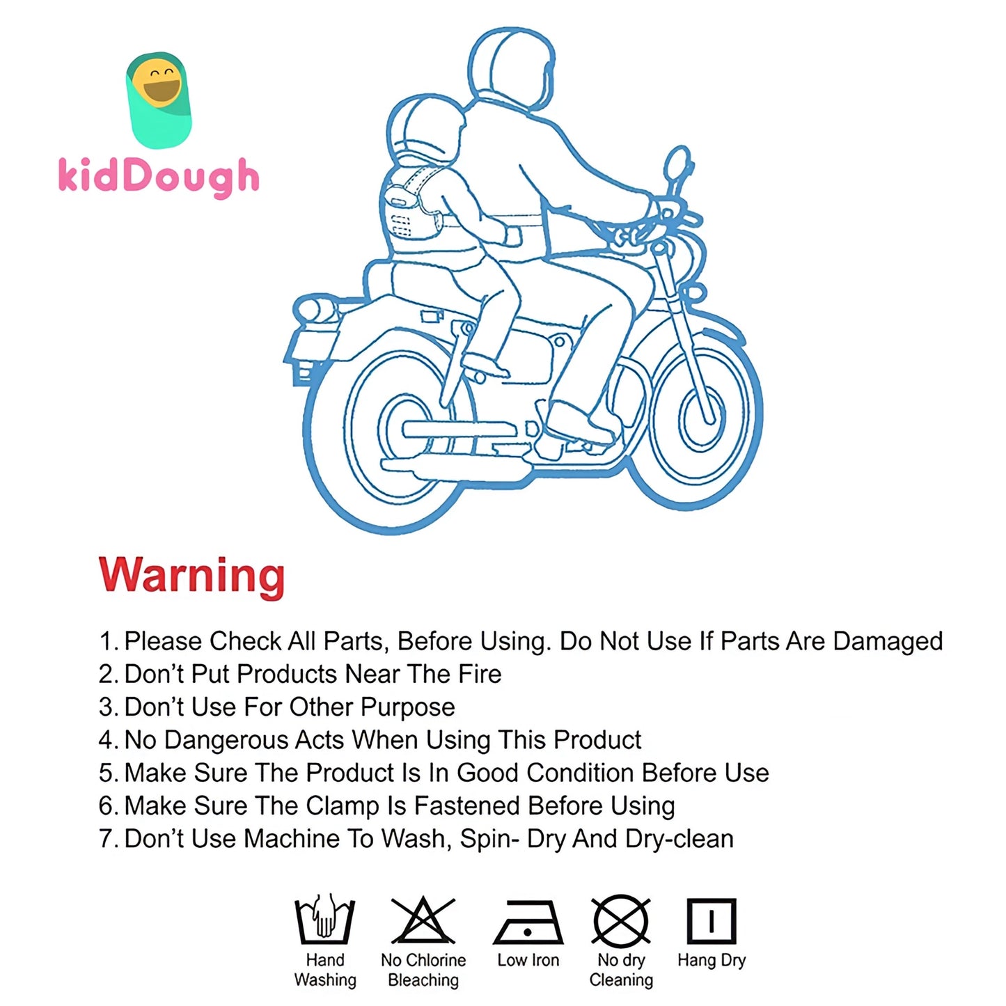 Kiddough Baby Safety Belt for Two Wheeler Bike/Scooty (Army Red)