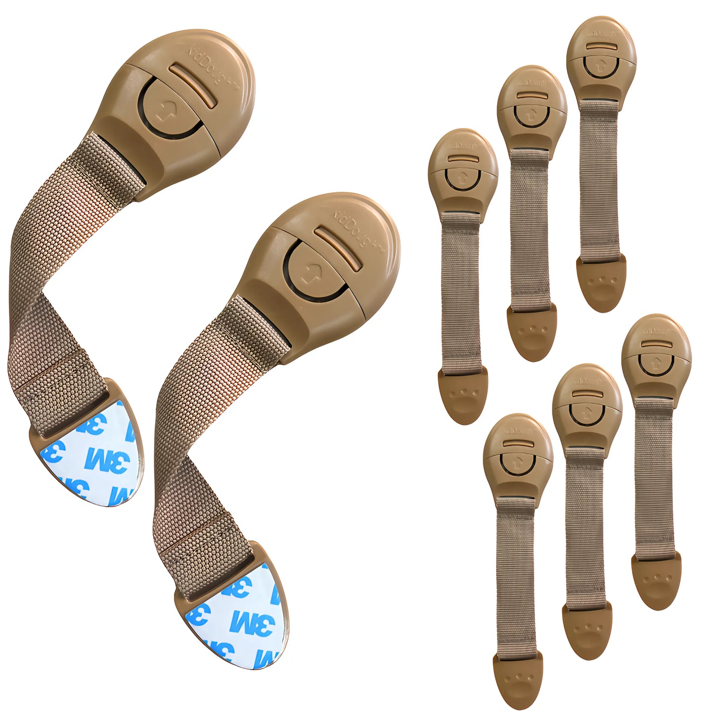 KIddough Furniture Safety Locks for Kids - Pack of 8 Beige