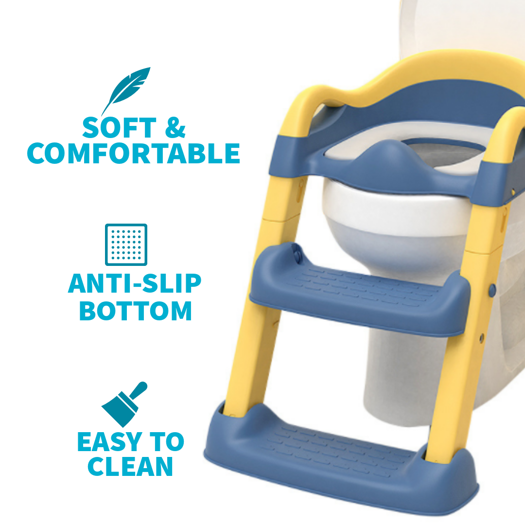 Kiddough Baby Potty Training Seat with Ladder (Adjustable Height of 37 – 40 Cm)