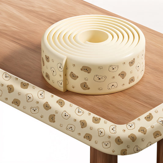 KidDough Baby Proofing Printed Flat Edge Protector - 2 Meters Safety Strip(Bear)