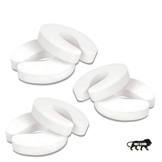 Kiddough Baby Proofing Finger Pinch Door Guard - Pack of 6 White C-Shape