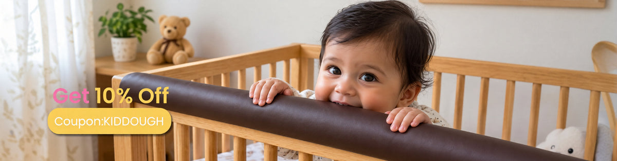 KidDough edge protector roll for baby safety – soft foam bumper strip for sharp furniture edges and corners.