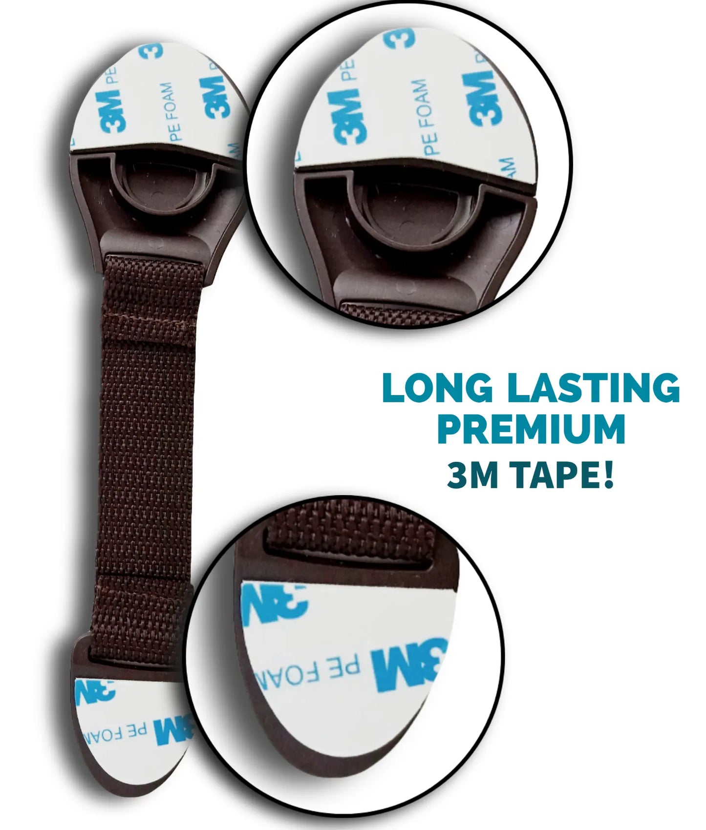 Kiddough Furniture Safety Locks for Kids - Pack of 10, Brown