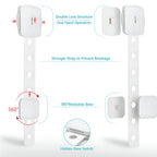 Kiddough Furniture Dual Safety Locks For Kids - Pack Of 4 Locks, Double Lock System