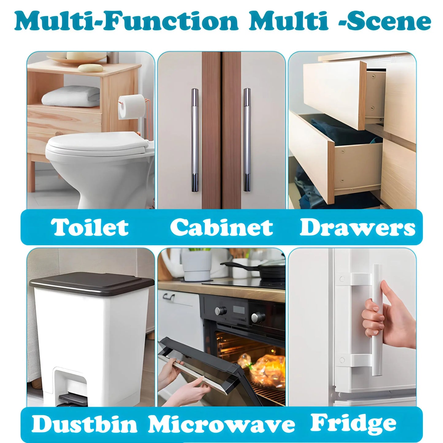 Kiddough Furniture Dual Safety Locks For Kids - Pack Of 4 Locks, Double Lock System