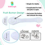 Kiddough Furniture Safety Locks for Kids - Pack of 10, White