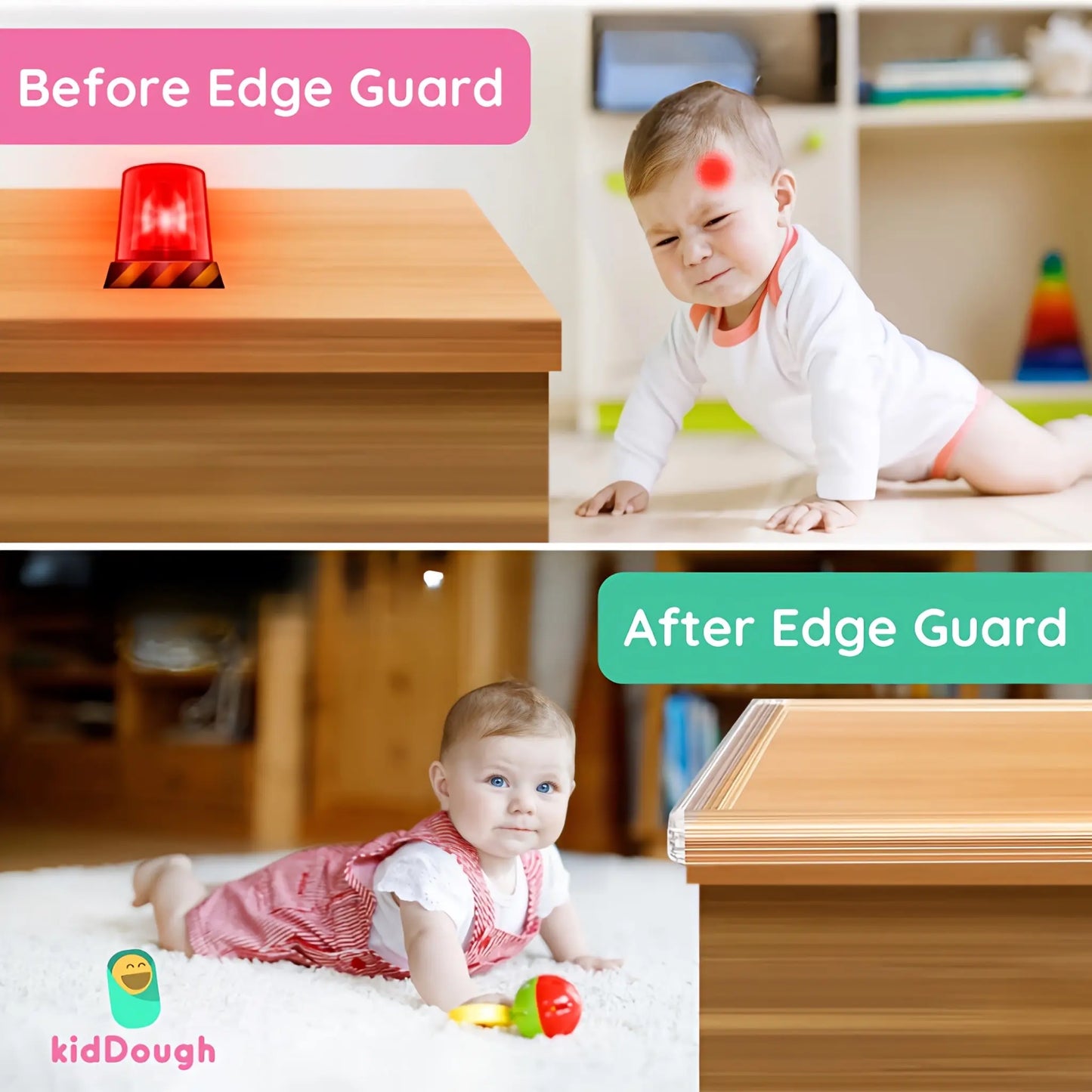 Kiddough Baby Proofing Transparent Edge Protector (2 Meters) with Honeycomb design