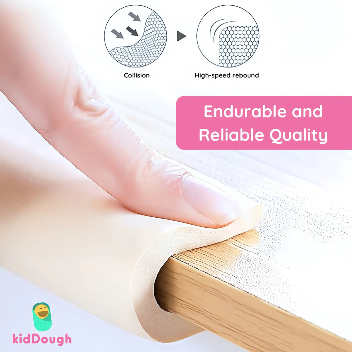 Kiddough Baby Proofing U-Shape Safety Strip - 2 Meters, White