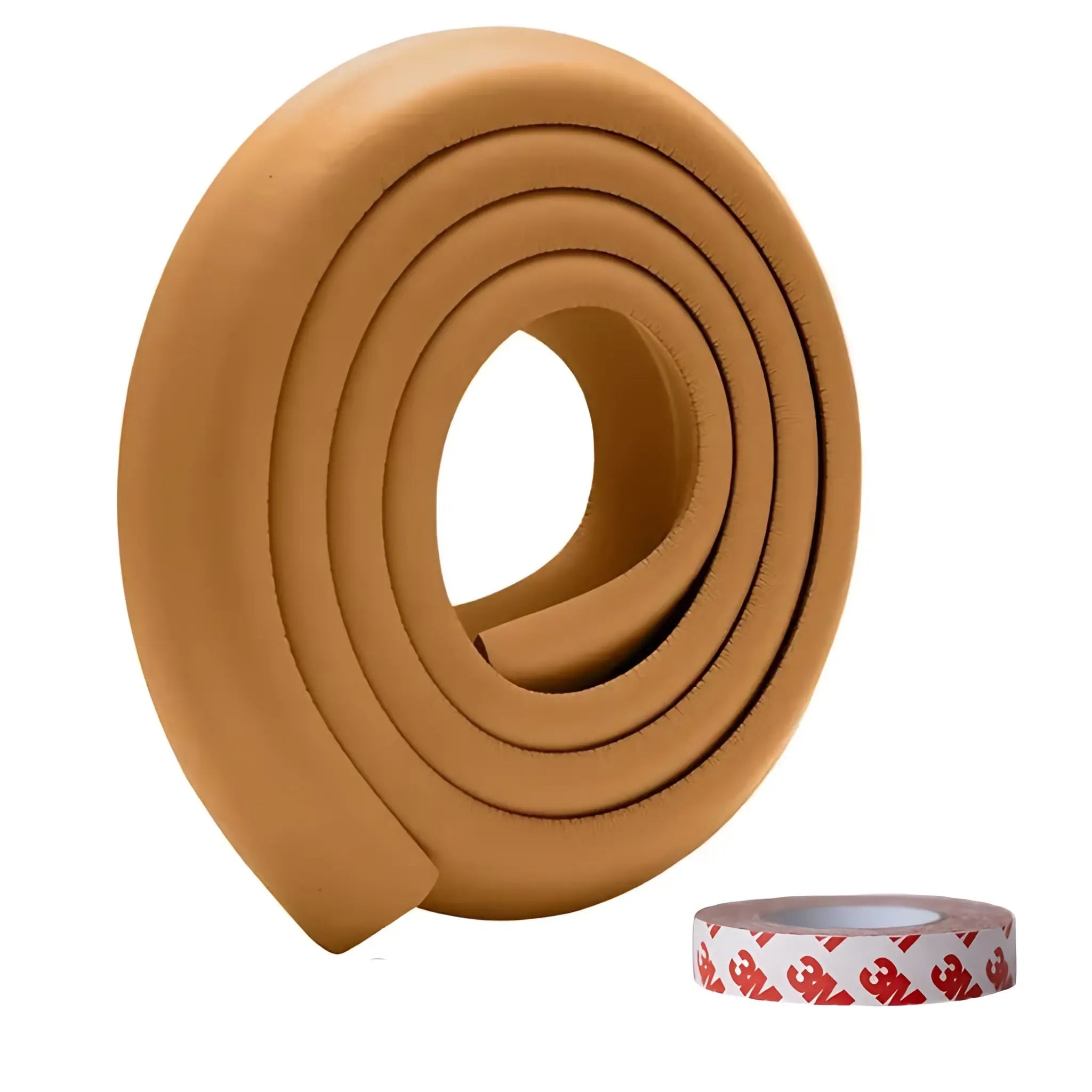 Kiddough Baby Proofing Corner Safety Strip (2 Meters Extra Thick, Light Brown) Main image