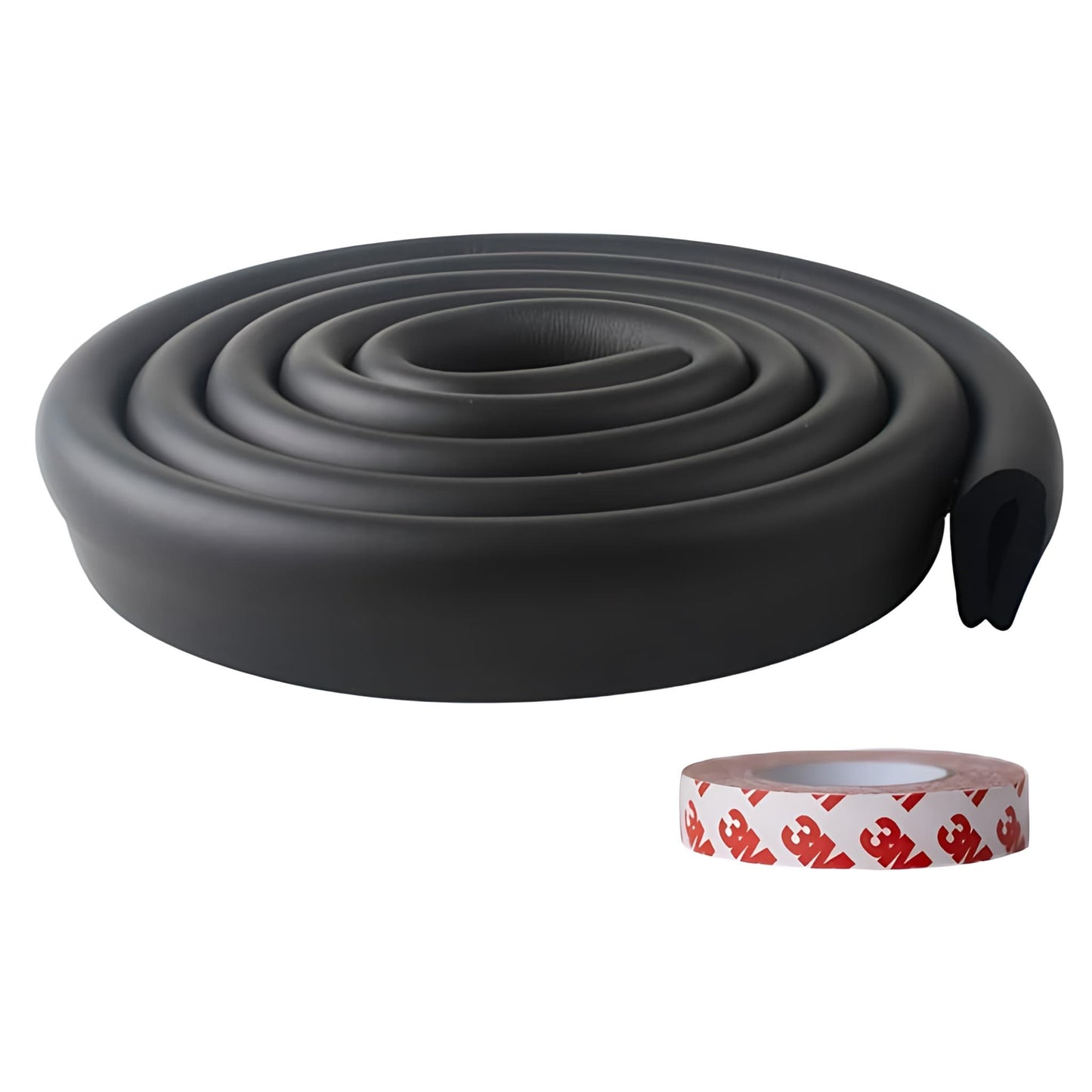 Kiddough Baby Proofing U-Shape Safety Strip - 2 Meters, Black