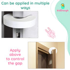 Kiddough Baby Safety Kit - 5 Meters Safety Strip + 4 Corner Guards + 2 C-Shape Door Stoppers + 6 Socket Guards + 5 Child Safety Locks for Drawers, Cabinets