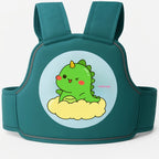 Kiddough Baby Safety Belt for Kids | Two Wheeler Bike/Scooty Belt for Kids Safety, Child Harness Safety Belt with Adjustable Baby Carrier for Toddlers & Baby (Cartoon Green)