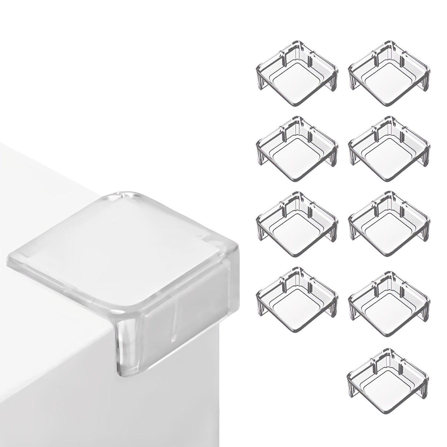 KidDough Corner Guards for Baby Safety, Transparent, Corner Protector for Furniture, Table Edge Guards, 10