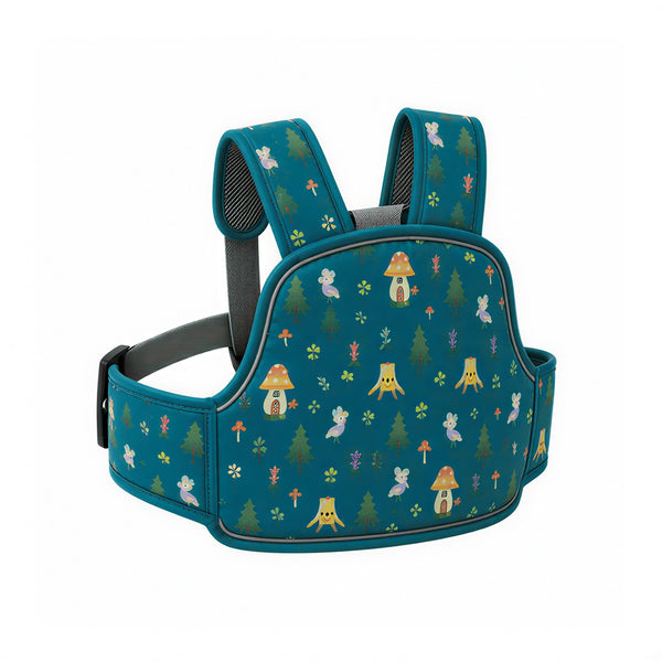 Kiddough Baby Safety Belt for Kids | Two Wheeler Bike/Scooty Belt for Kids Safety, Child Harness Safety Belt with Adjustable Baby Carrier for Toddlers & Baby (Printed Green)