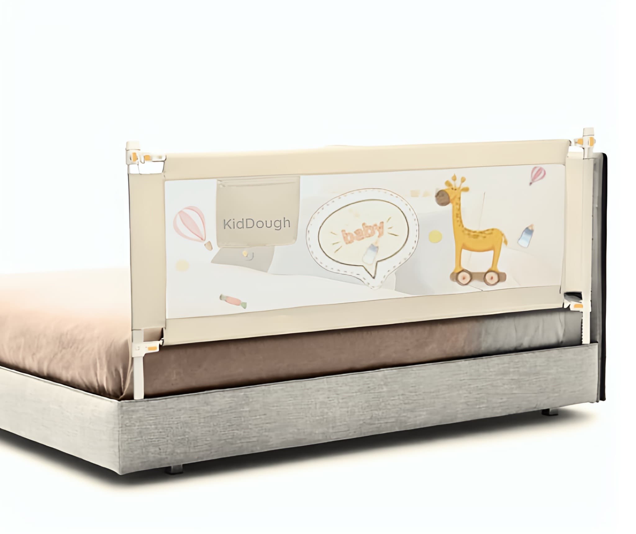 Kiddough Bed Railing for Baby Safety (6.5ft , One Side, Off-White) Main image