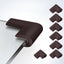 KidDough U-Shape Corner Guards for Kids Safety, Table Corners Edge Protector, Baby Proofing Edge & Corner Guards, for Thin Table Tops, Brown (8pcs/Pack)