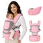 Kiddough Hip Seat Baby Carrier for 0 to 3 yrs with Adjustable Shoulder Straps | Breathable Mesh Fabric | Sling Baby Carrier with Storage Pockets | Adjustable New-Born to Toddler Carrier ( Pink)