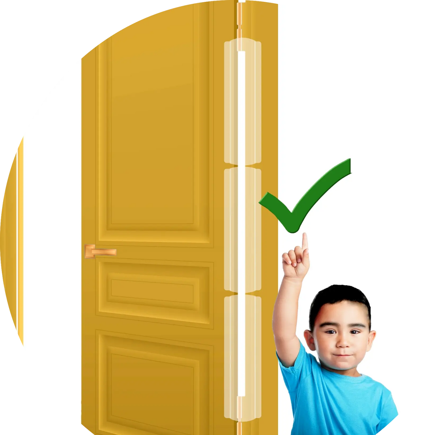 Kiddough Baby Proofing Finger Pinch Door Crack Protector - (Pack of 3, Transparent)