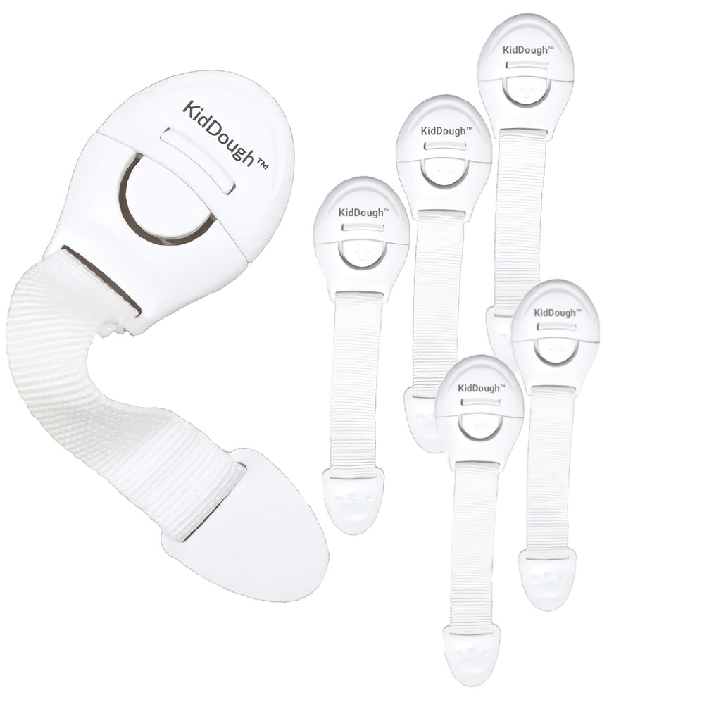 Kiddough Furniture Safety Locks for Kids - Pack of 6, White