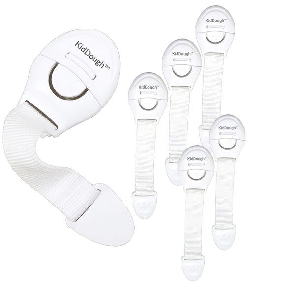 Kiddough Furniture Safety Locks for Kids - Pack of 6, White