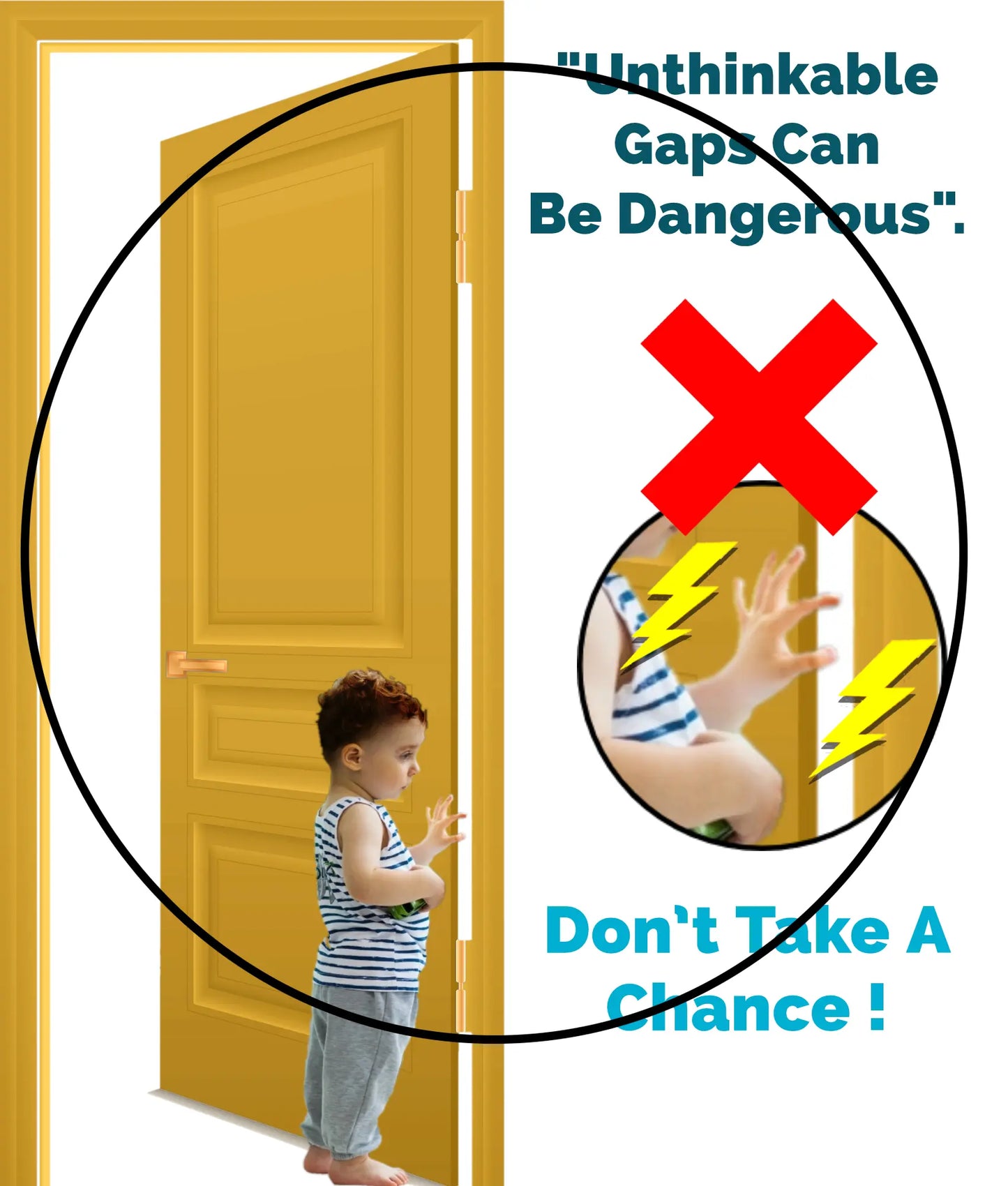 Kiddough Baby Proofing Finger Pinch Door Crack Protector - (Pack of 3, Transparent)