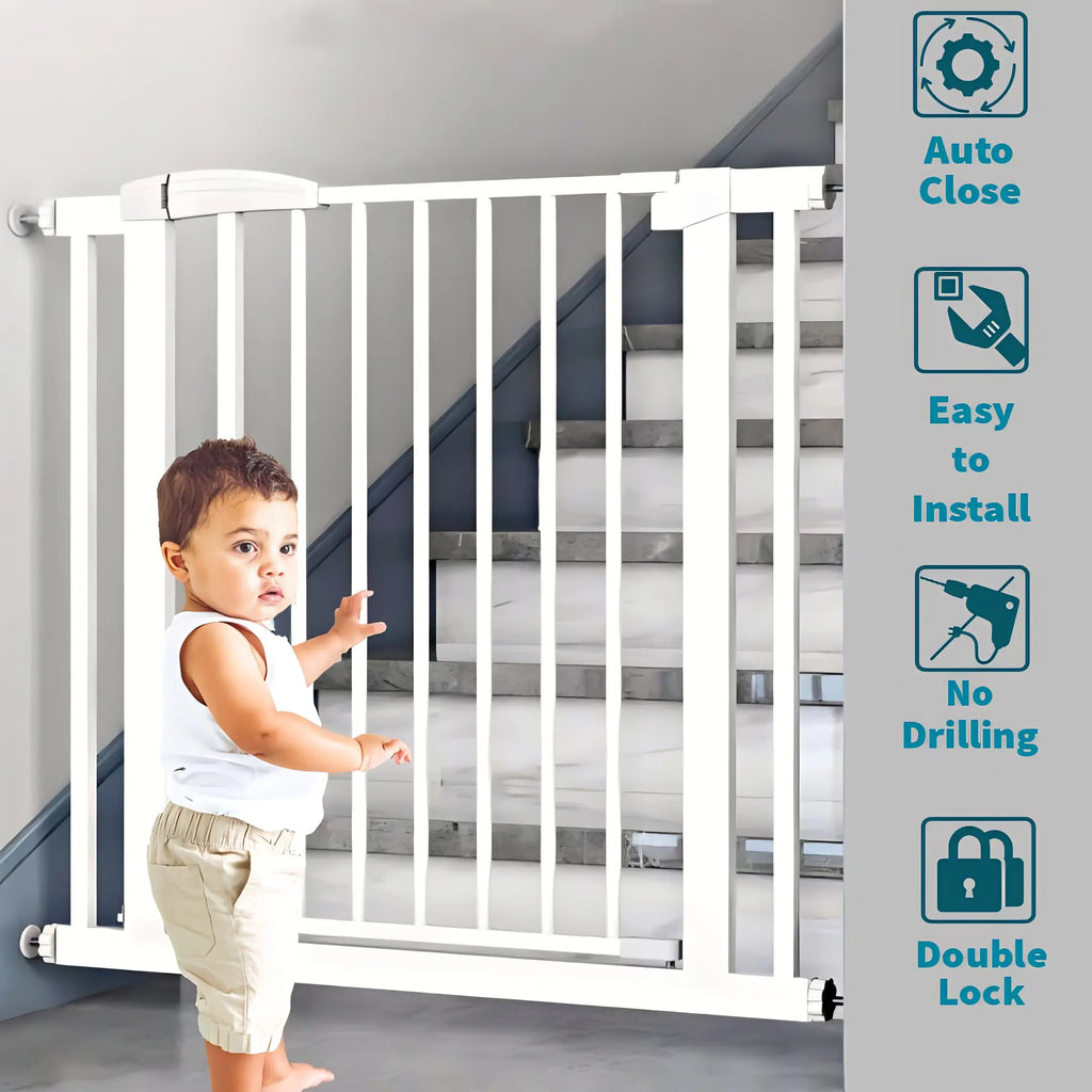 Kiddough Baby Safety Gate - (82-89cms Adjustable Width Coverage)