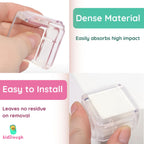 KidDough Corner Guards for Baby Safety, Transparent, Corner Protector for Furniture, Table Edge Guards, 10
