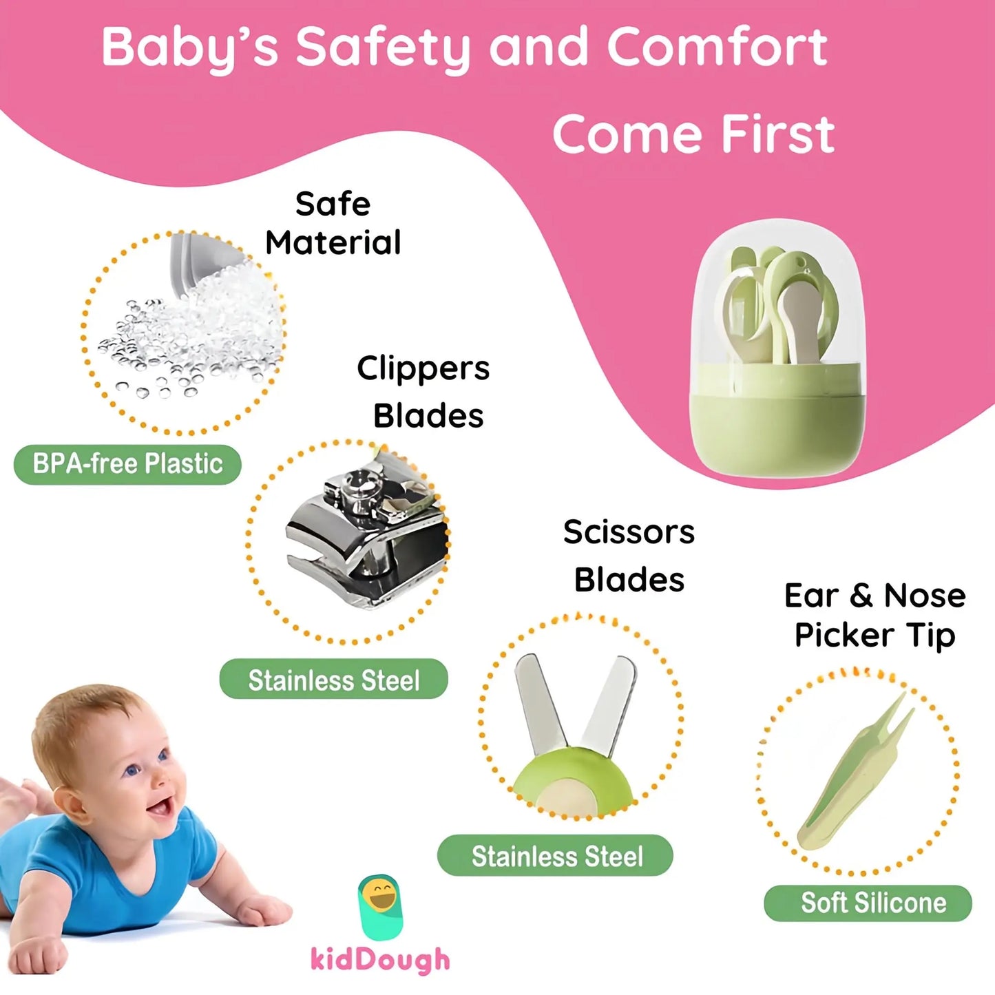 Kiddough Baby Grooming Set-(4 in one)