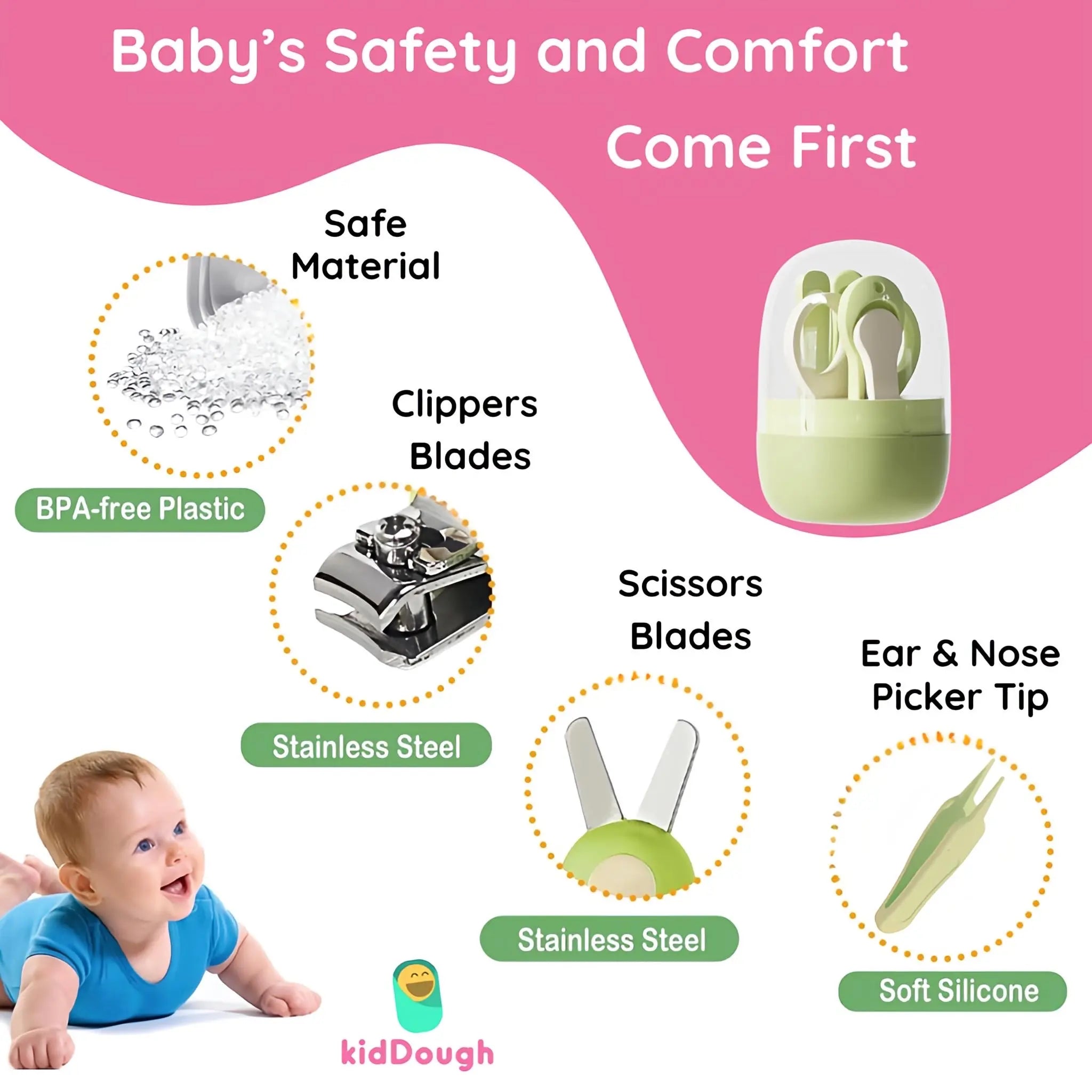 Kiddough Baby Grooming Set-(4 in one)
