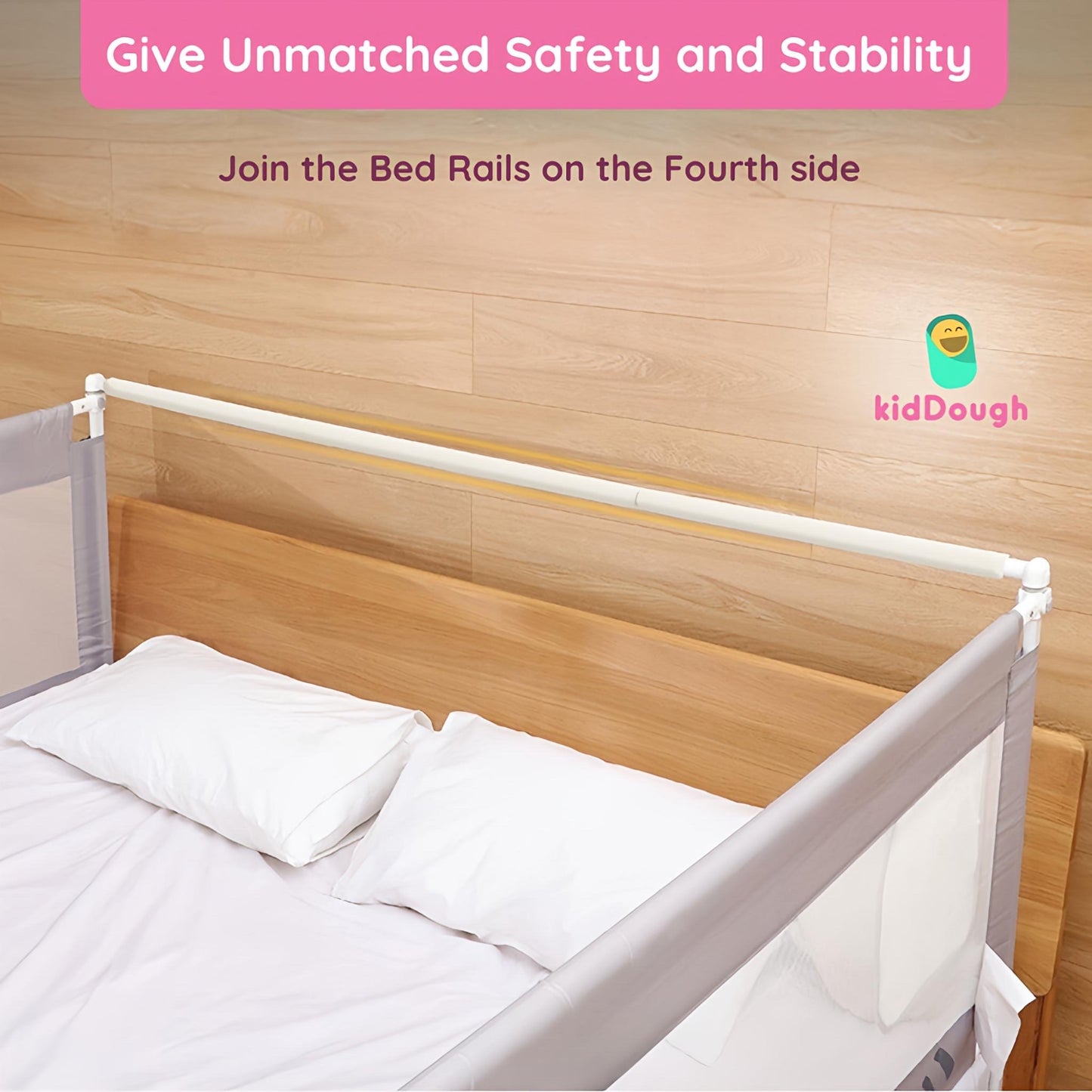 Kiddough Bed Rail Connecting Rod, 6ft | For Stability of Bed Rails