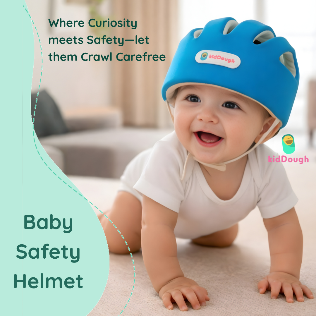 Kiddough Premium Head Protector for Baby Safety | 6 Months - 4 Years | Proper Air Ventilation for Kids and Toddlers | Secure, Fit & Comfort Lightweighted Helmet