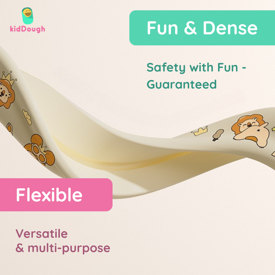 KidDough Baby Proofing Printed L-Shape Flat Edge Protector - 2 Meters Safety Strip, Dense Edge Guard for Kids Safety, Shock Absorbant Edge Protector, Baby Safety Products (Cartoon)