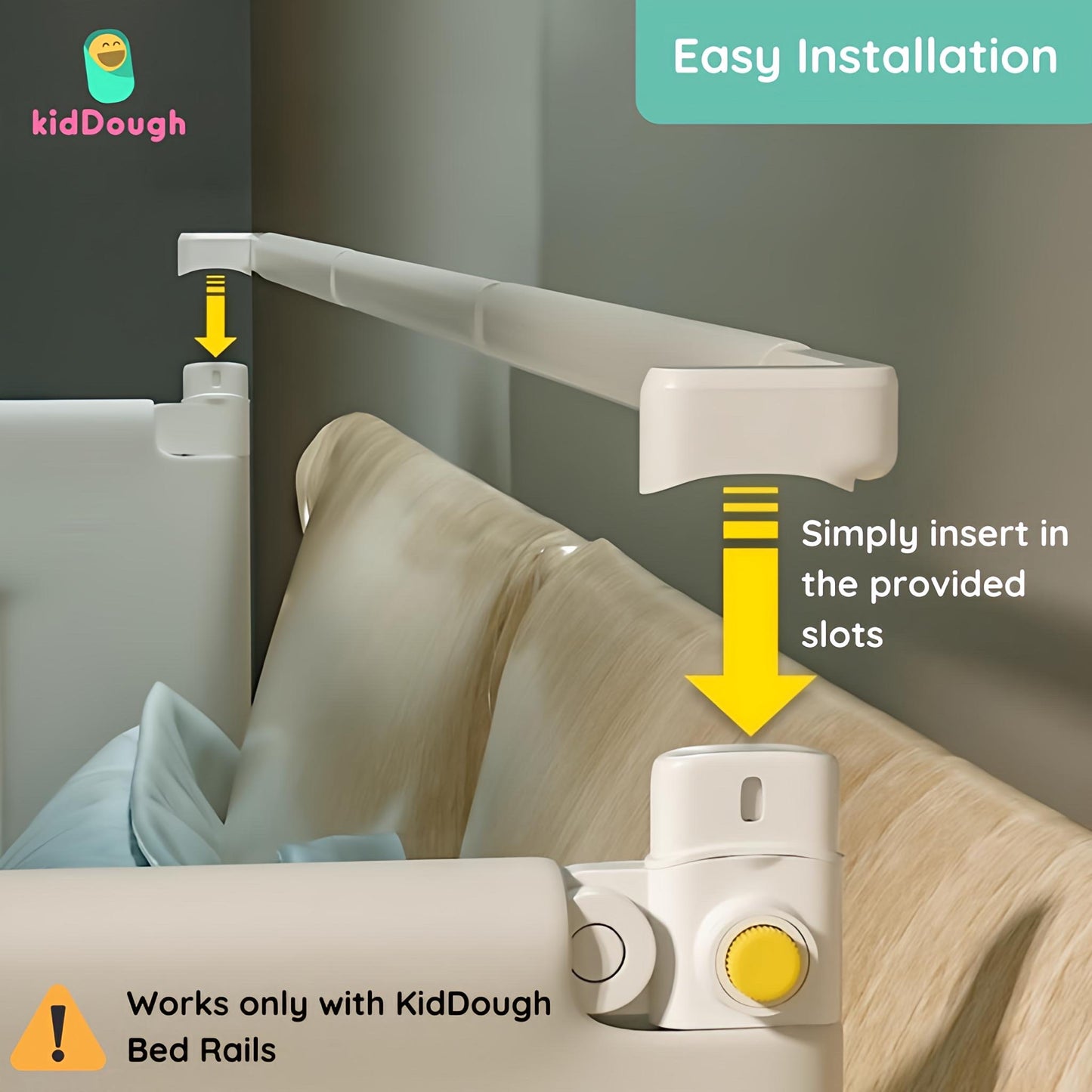 Kiddough Bed Rail Connecting Rod, 6ft | For Stability of Bed Rails