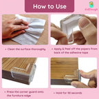KidDough Corner Protector for Furniture, Table Edge Guards, L Shape, 10 Pack, Baby Safety Corner Cushions
