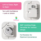 KidDough Door Latch Chain Safety Lock, Door/Window Chain for Secure Home | Ideal for Bedroom, Bathroom, Sliding Doors | Safety Lock for Kids, 1 Piece