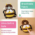 KidDough Bee Shape Head Protector, Cushioned Backpack for Babies | 6 Months - 36 Months | Lightweight