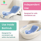 Kiddough Baby Bather, Non-Slip, Adjustable, Foldable, Durable (Blue)