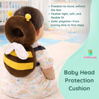 KidDough Bee Shape Head Protector, Cushioned Backpack for Babies | 6 Months - 36 Months | Lightweight
