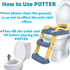 Kiddough Baby Potty Training Seat with Ladder (Adjustable Height of 37 – 40 Cm)