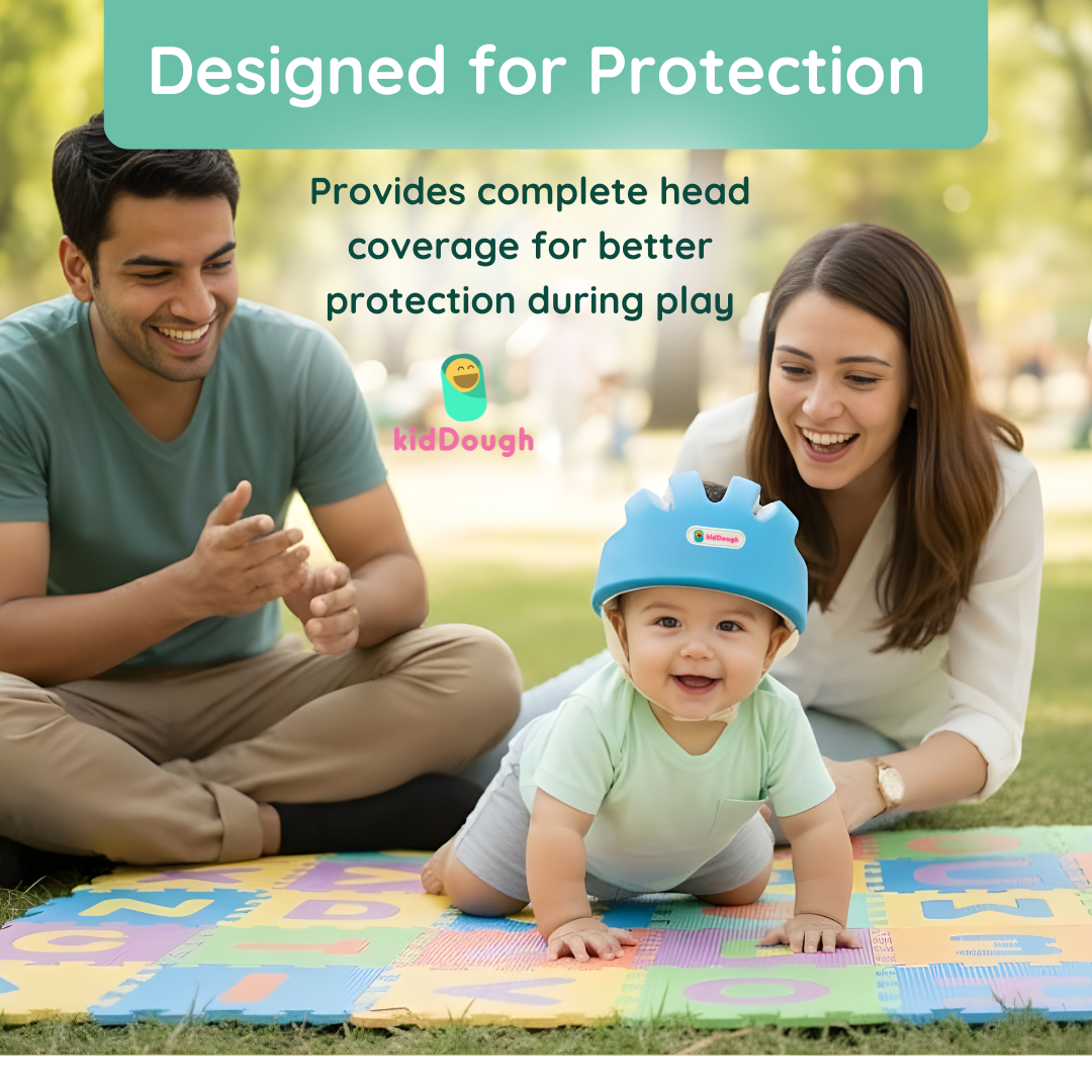 Kiddough Premium Head Protector for Baby Safety | 6 Months - 4 Years | Proper Air Ventilation for Kids and Toddlers | Secure, Fit & Comfort Lightweighted Helmet