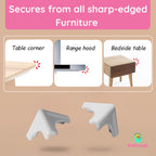 KidDough Corner Guards for Baby Safety, Soft Silicon Table Edge Protectors, Very Soft, 4Pcs/Pack