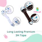 Kiddough Furniture Safety Locks for Kids - Pack of 4 White + 4 Brown