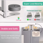 Kiddough Bed Railing for Baby Safety (6.5ft*5ft, Two Sides, Grey)