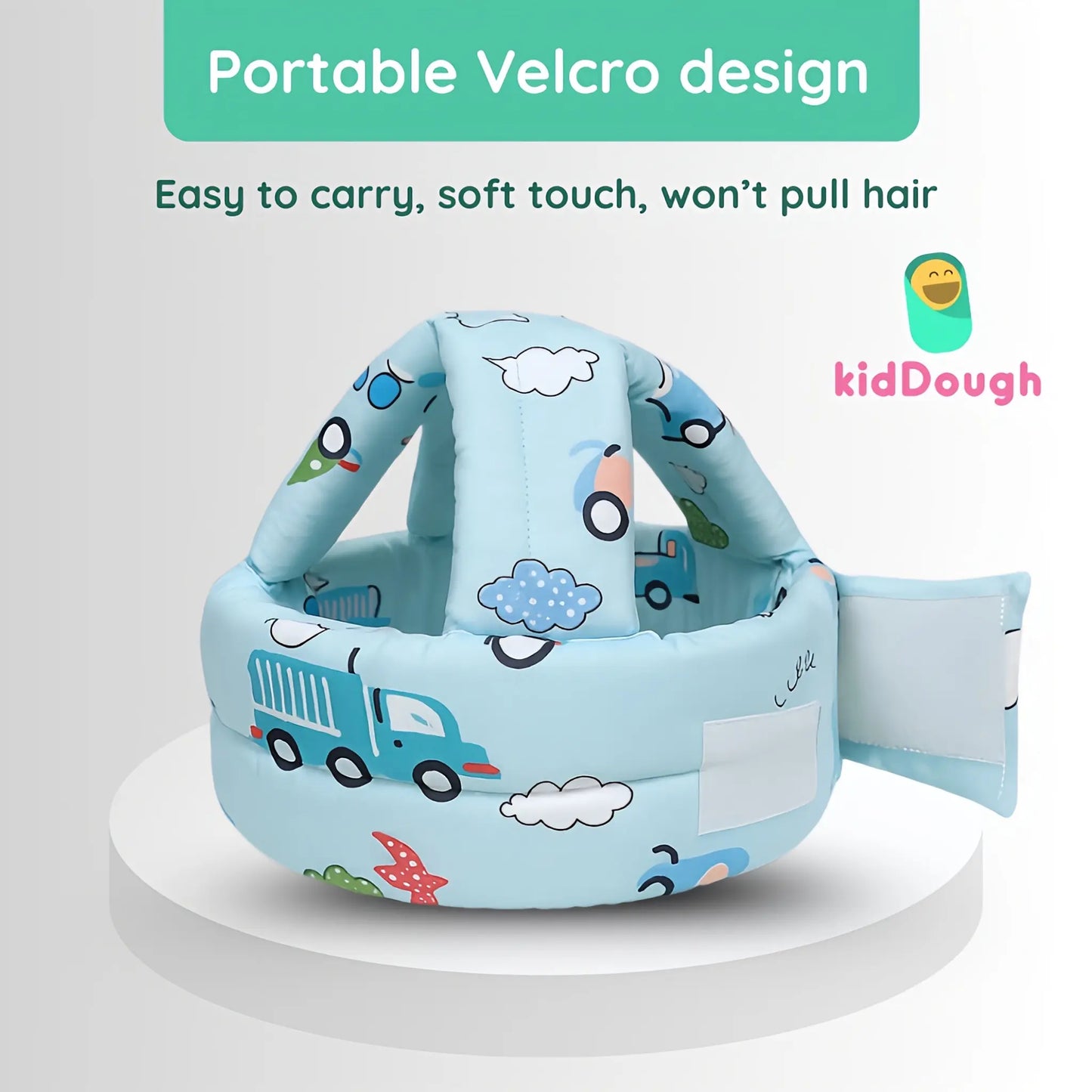 Kiddough Head Protector For Baby Safety | 6 Months-3 Years, Baby Safety Helmet With Soft Cushion | Proper Air Ventilation For Kids And Toddlers | Secure, Fit & Comfort Light weighted Helmet