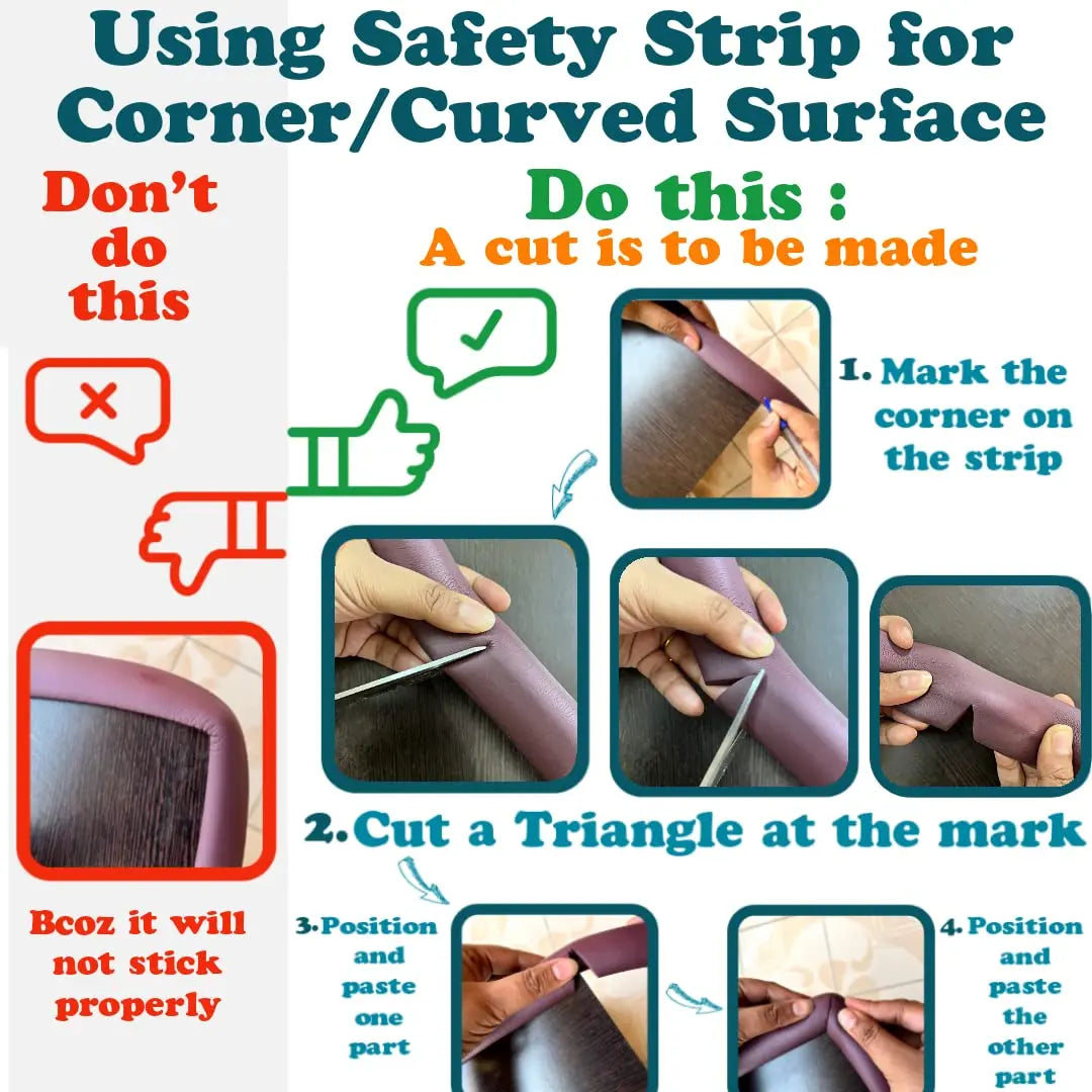 Kiddough Baby Proofing Kit with 2M Edge Protector, 5 Safety Locks, 6 Socket Guards, 2 Door Guards, Wooden